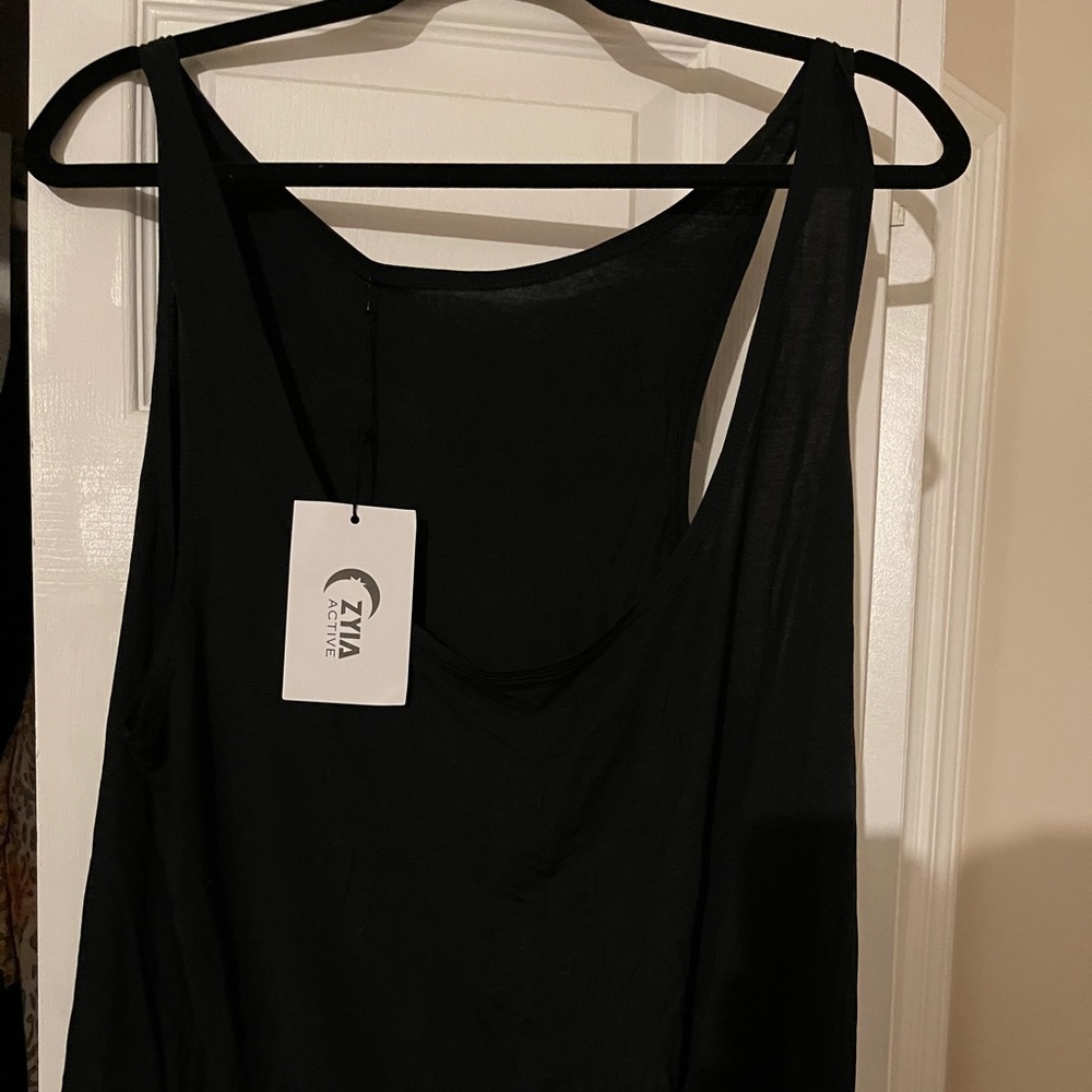 Xxxl black swirl tank ZYIA